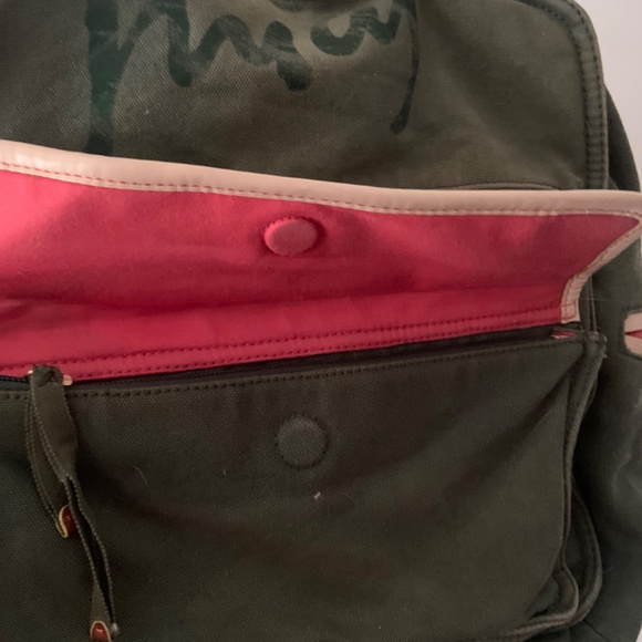 Vintage Juicy Couture Canvas + Leather Backpack Tote Bag - Picture 13 of 16